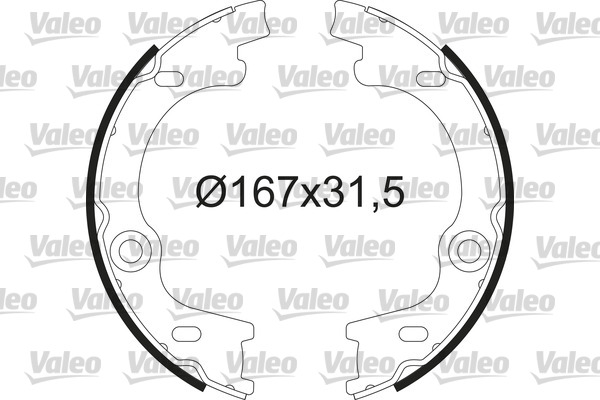 Колодки тормозные барабанные VALEO 564212
