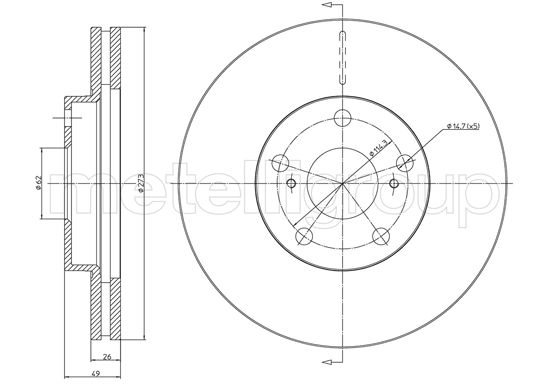 Тормозной диск METELLI 23-0979C