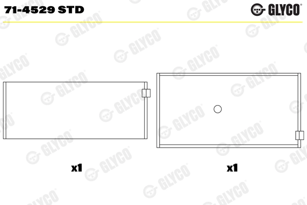 Шатунный подшипник GLYCO 71-4529 STD
