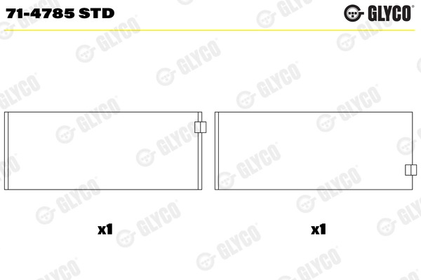 Шатунный подшипник GLYCO 71-4785 STD