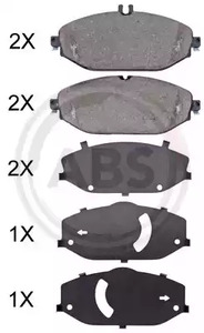 Комплект колодок для дисковых тормозов A.B.S. 35080