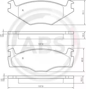 Колодки тормозные A.B.S. 36540