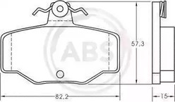 Колодки тормозные дисковые A.B.S. 36741