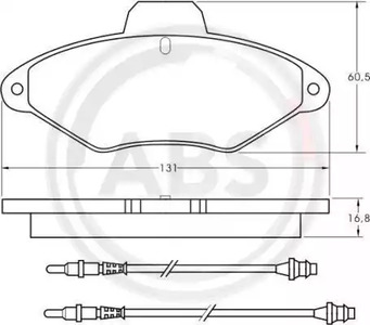Колодки тормозные дисковые A.B.S. 36836