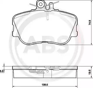 Колодки тормозные дисковые A.B.S. 36838