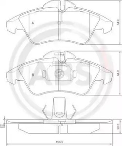 Колодки тормозные A.B.S. 36901