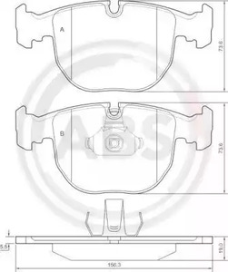 Колодки тормозные A.B.S. 36961
