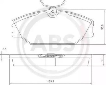 Колодка тормозная A.B.S. 37138