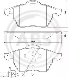 Колодки тормозные A.B.S. 37156