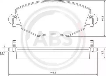 Колодки тормозные дисковые A.B.S. 37215