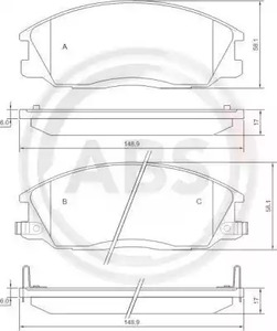 Колодки тормозные A.B.S. 37242