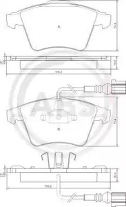 Колодки тормозные дисковые A.B.S. 37415