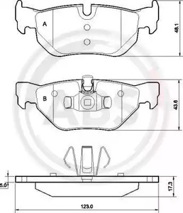 Колодки тормозные дисковые A.B.S. 37437