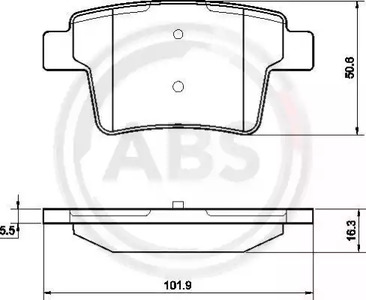 Колодки тормозные дисковые A.B.S. 37489
