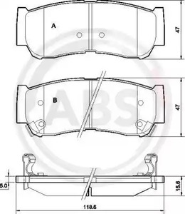 Колодки тормозные дисковые A.B.S. 37523