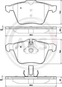 Колодки тормозные дисковые A.B.S. 37557