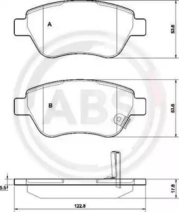 Колодки тормозные дисковые A.B.S. 37563