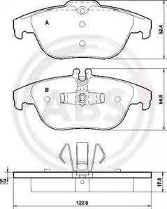 Колодки тормозные A.B.S. 37585