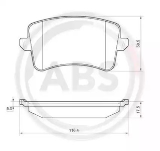 Колодки тормозные дисковые A.B.S. 37588