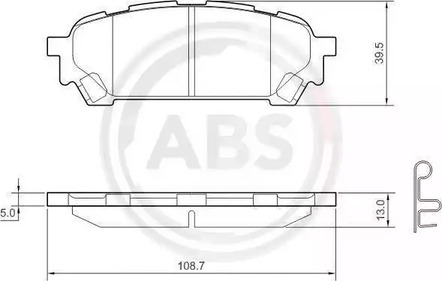 Колодки тормозные A.B.S. 37611