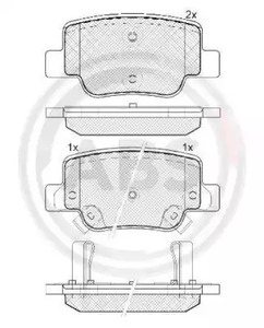 Колодки тормозные дисковые A.B.S. 37735