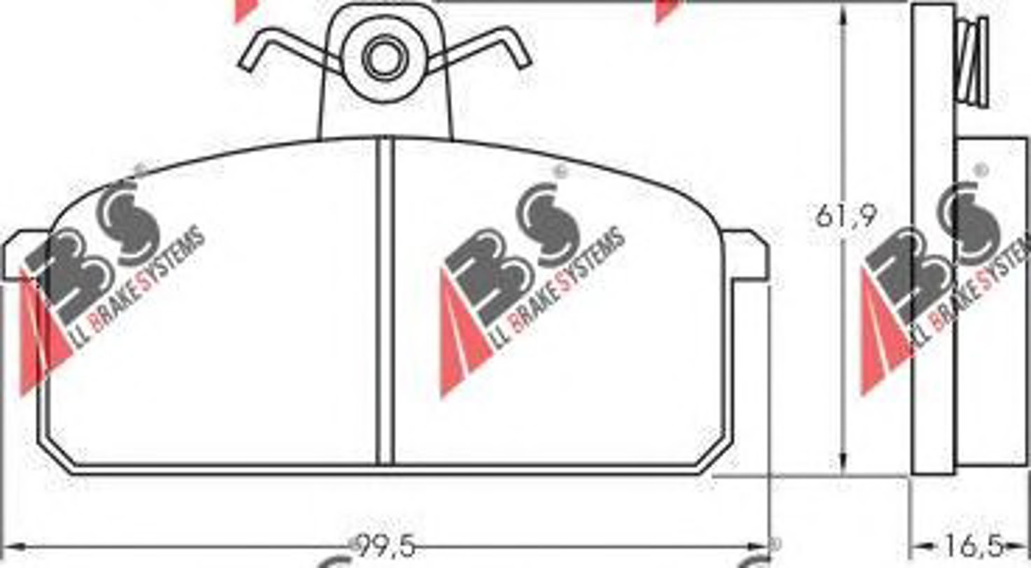 Колодки тормозные дисковые A.B.S. 36146