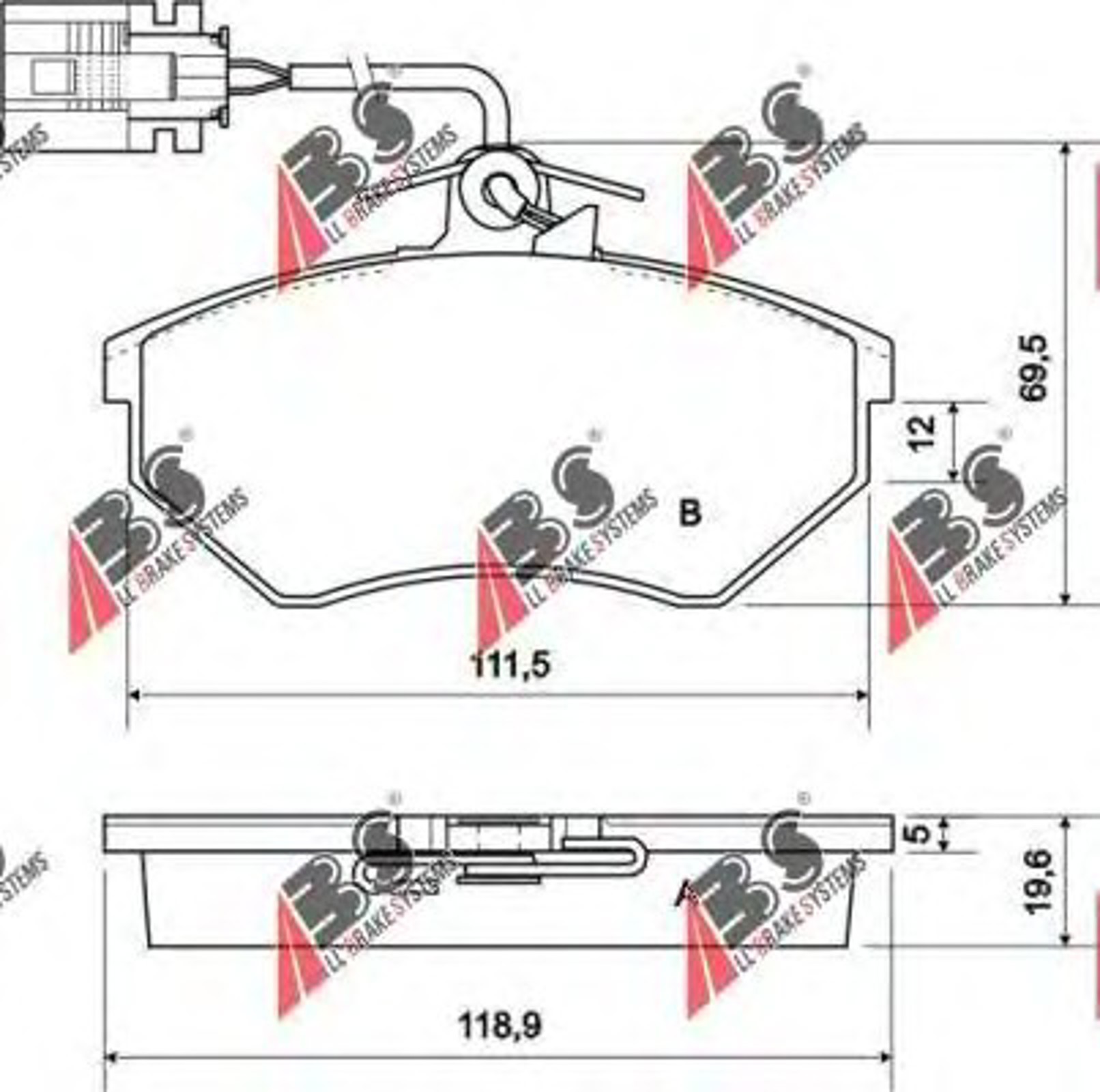 Колодки тормозные дисковые A.B.S. 36811