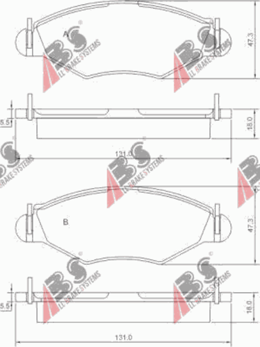 Тормозные колодки A.B.S. 37105