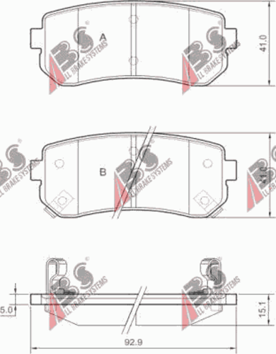 Тормозные колодки A.B.S. 37533