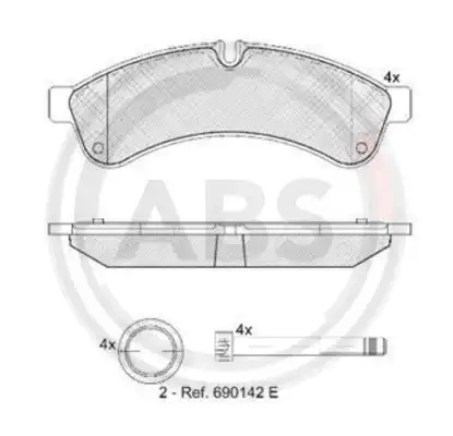Тормозные колодки A.B.S. 37638