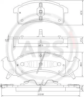 Тормозные колодки A.B.S. 38623