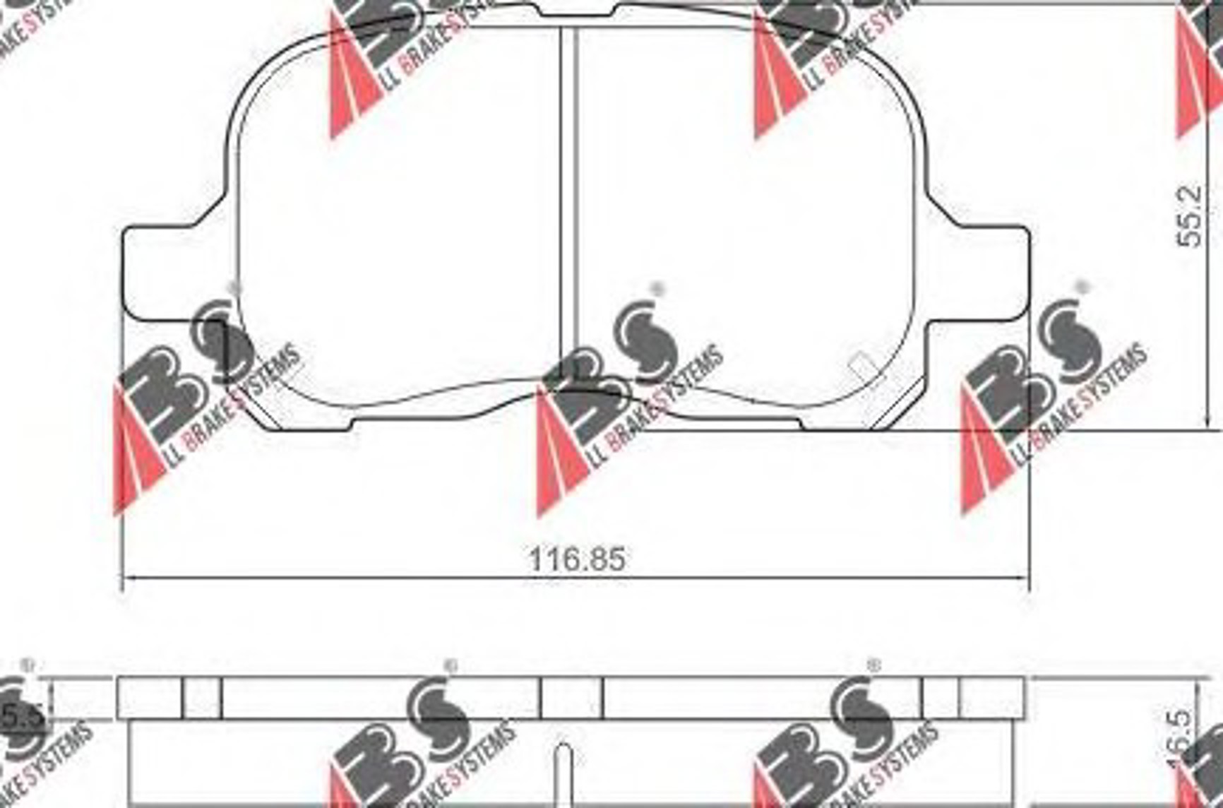 Комплект тормозных колодок дисковый тормоз A.B.S. 38741