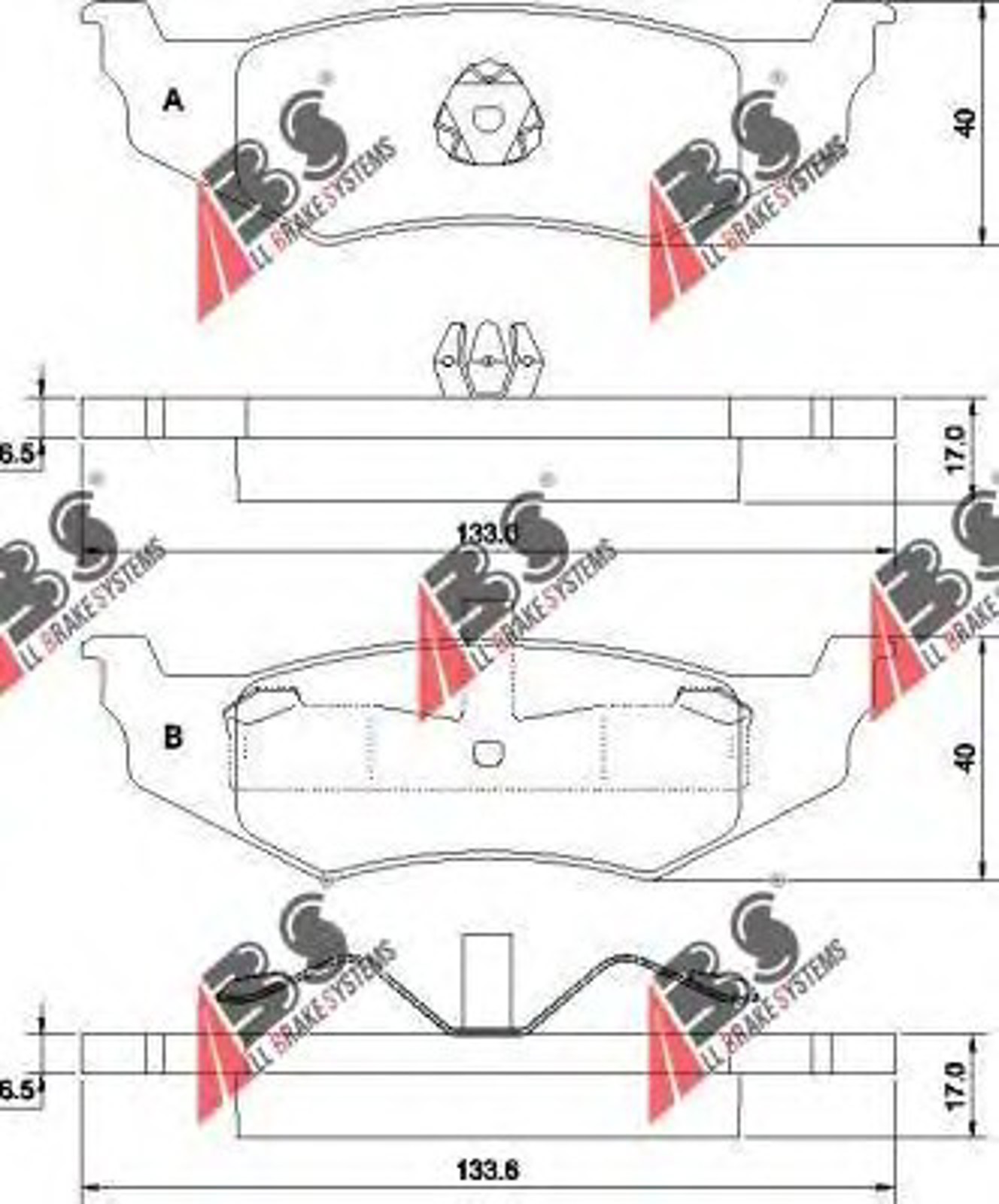 Колодки тормозные дисковые A.B.S. 38782