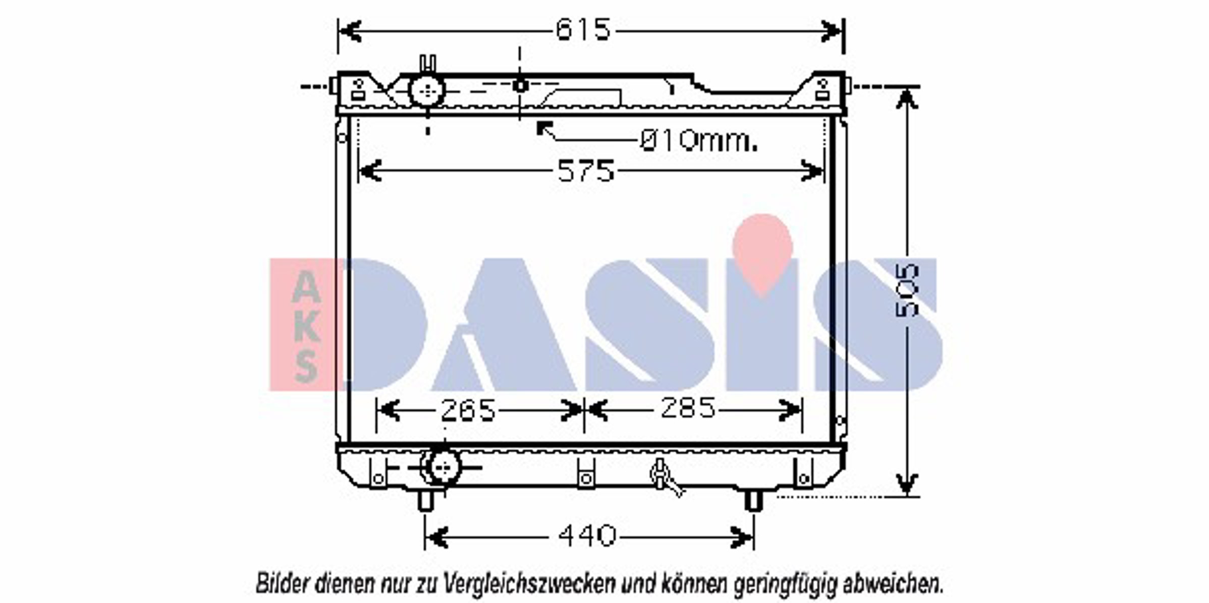 Радиатор системы охлаждения AKS DASIS 320045N
