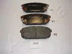 Комплект тормозных колодок дисковый тормоз ASHIKA 51-0K-K03