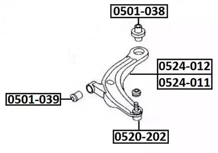 Сайлентблок asva ASVA 0501-038