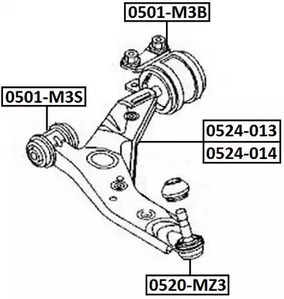 Сайлентблок asva ASVA 0501-M3S