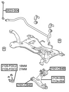 Стойка стаб перед ASVA 0523-004