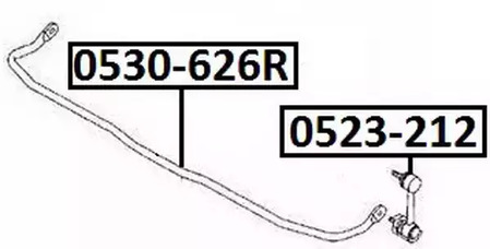 0523-212 mazda xedos 6 1.6 16v 1992.08 тяга стабилизатора ASVA 0523-212