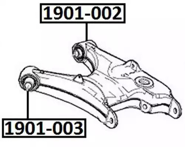 Сайлентблок рычага подвески ASVA 1901-002
