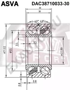 Подшипник ступичный ASVA DAC38710033-30