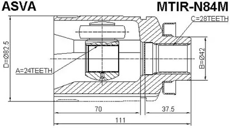 Шрус ASVA MTIR-N84M