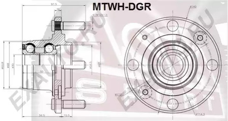 Ступица задняя ASVA MTWH-DGR