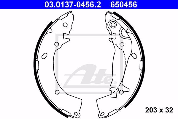 Колодки тормозные барабанные ATE 03-0137-0456-2