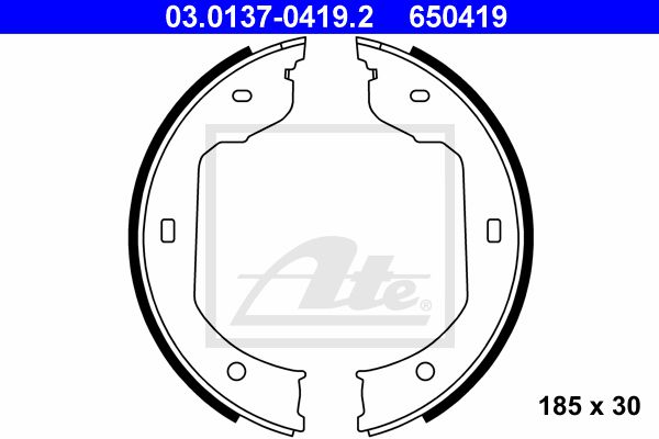 Колодки тормозные барабанные ATE 03-0137-0419-2