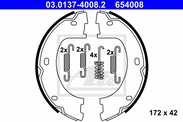 Колодки тормозные барабанные ATE 03-0137-4008-2