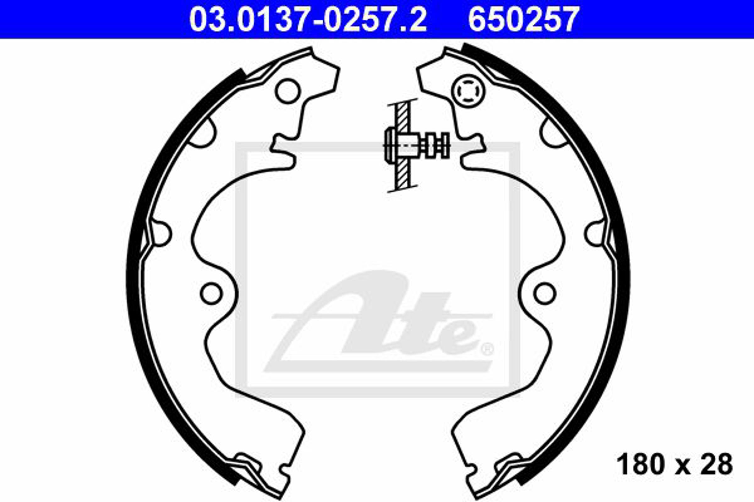 Комплект тормозных колодок ATE 03.0137-0257.2