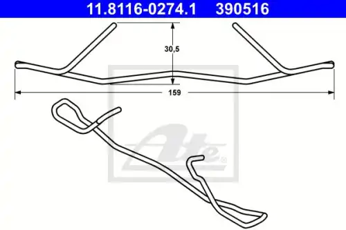 Пружина тормозного суппорта ATE 11.8116-0274.1
