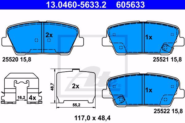 Колодки тормозные дисковые ATE 13-0460-5633-2