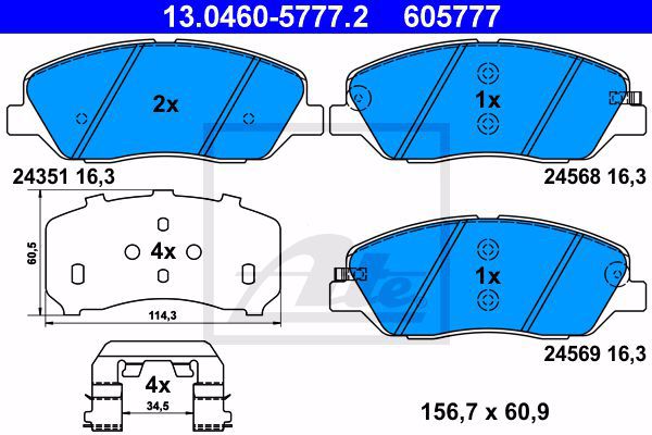 Колодки тормозные дисковые ATE 13-0460-5777-2
